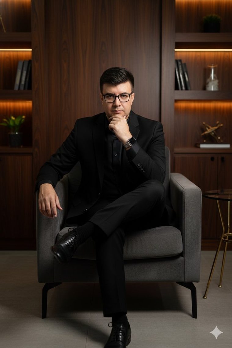 Johnis Pastori Jr, engenheiro civil, no escritório